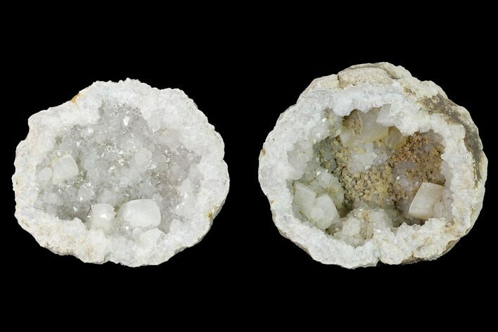 Keokuk Quartz Geode with Calcite Crystals - Iowa #144723